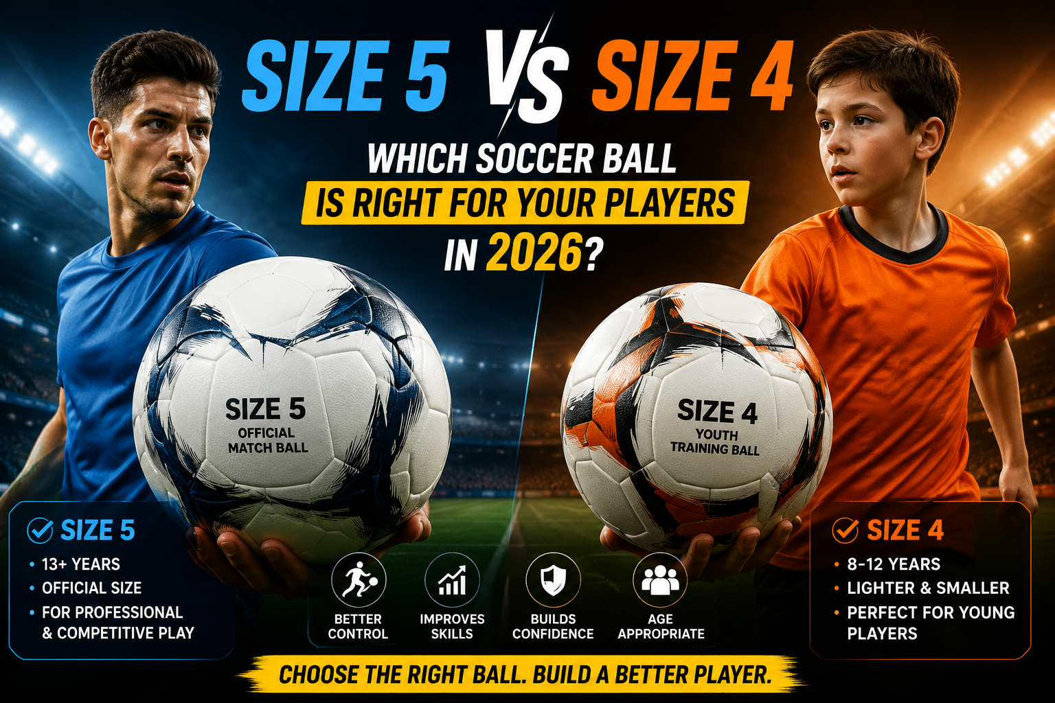 Size 5 Soccer Ball vs Size 4 Soccer Ball: Which Football Is Right for Your Players in 2026?