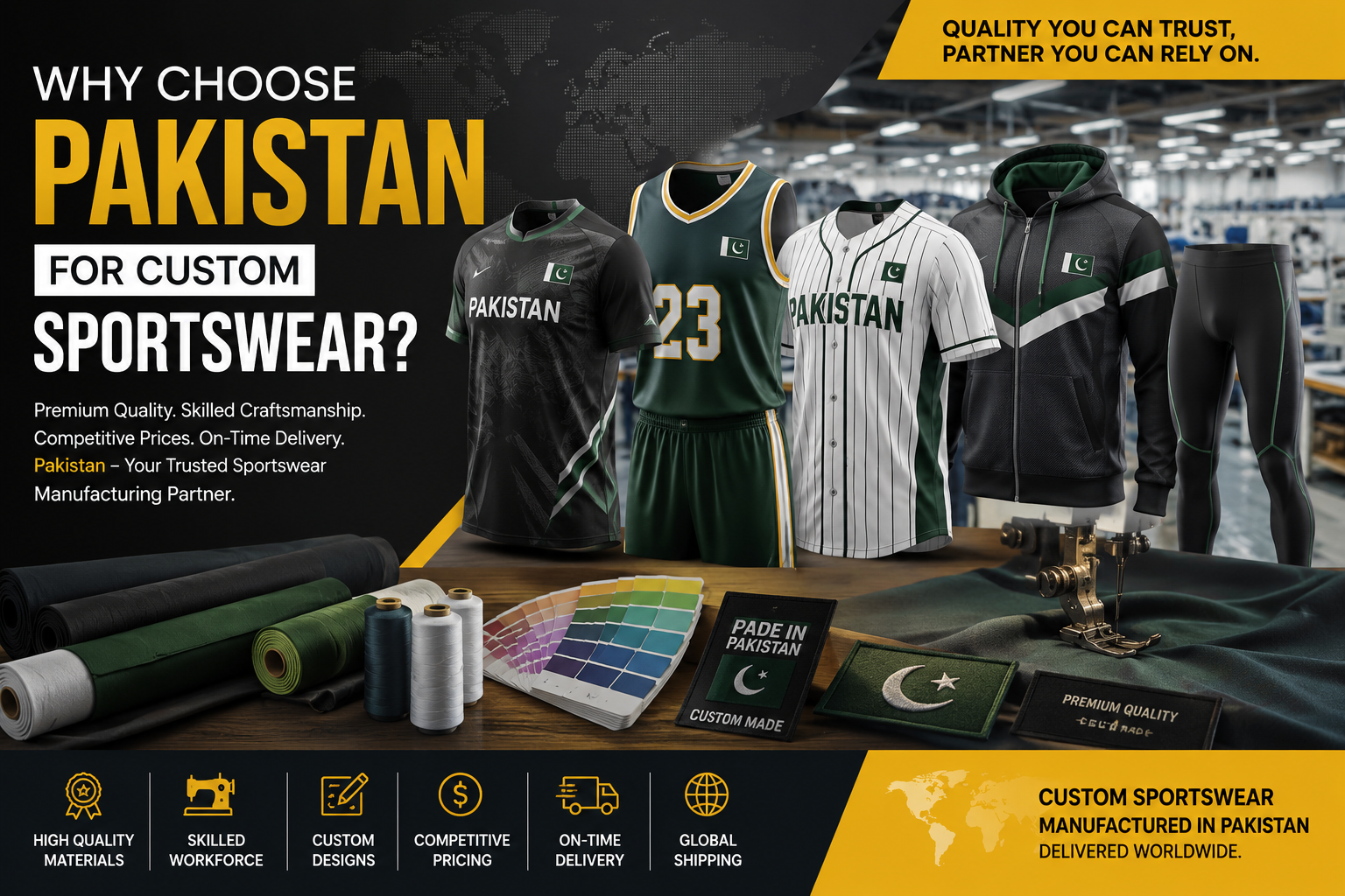 Sportswear Manufacturers in Sialkot: Why Global Brands Choose Pakistan for Custom Sportswear