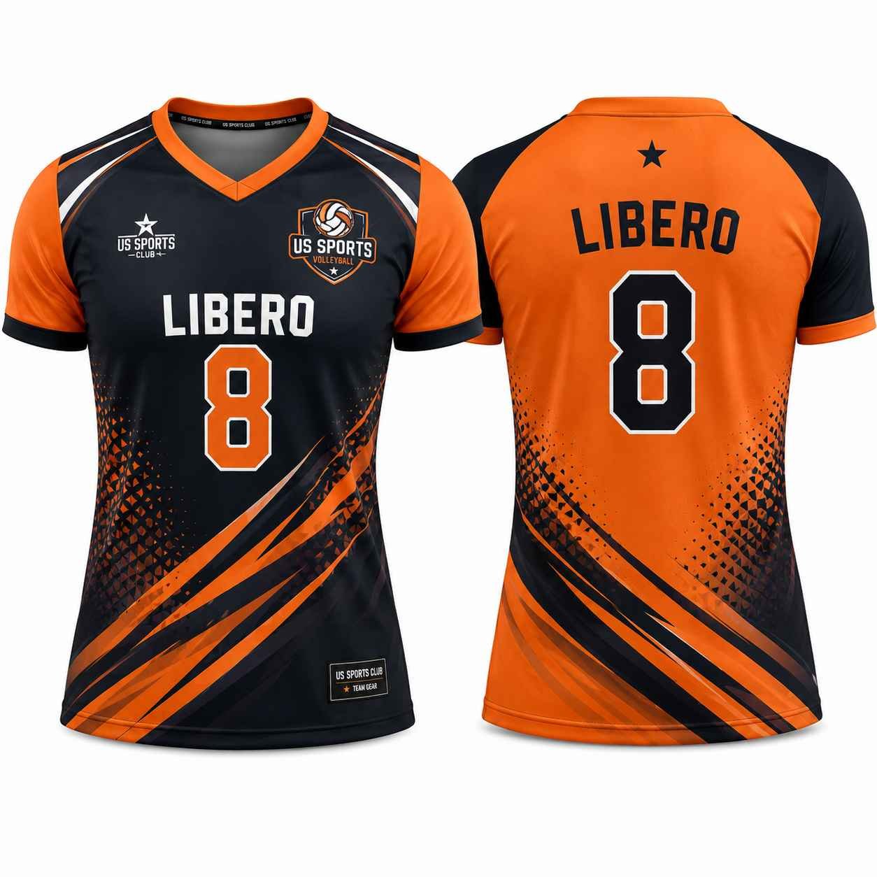 Custom Libero Jerseys — Contrast Volleyball Uniforms
