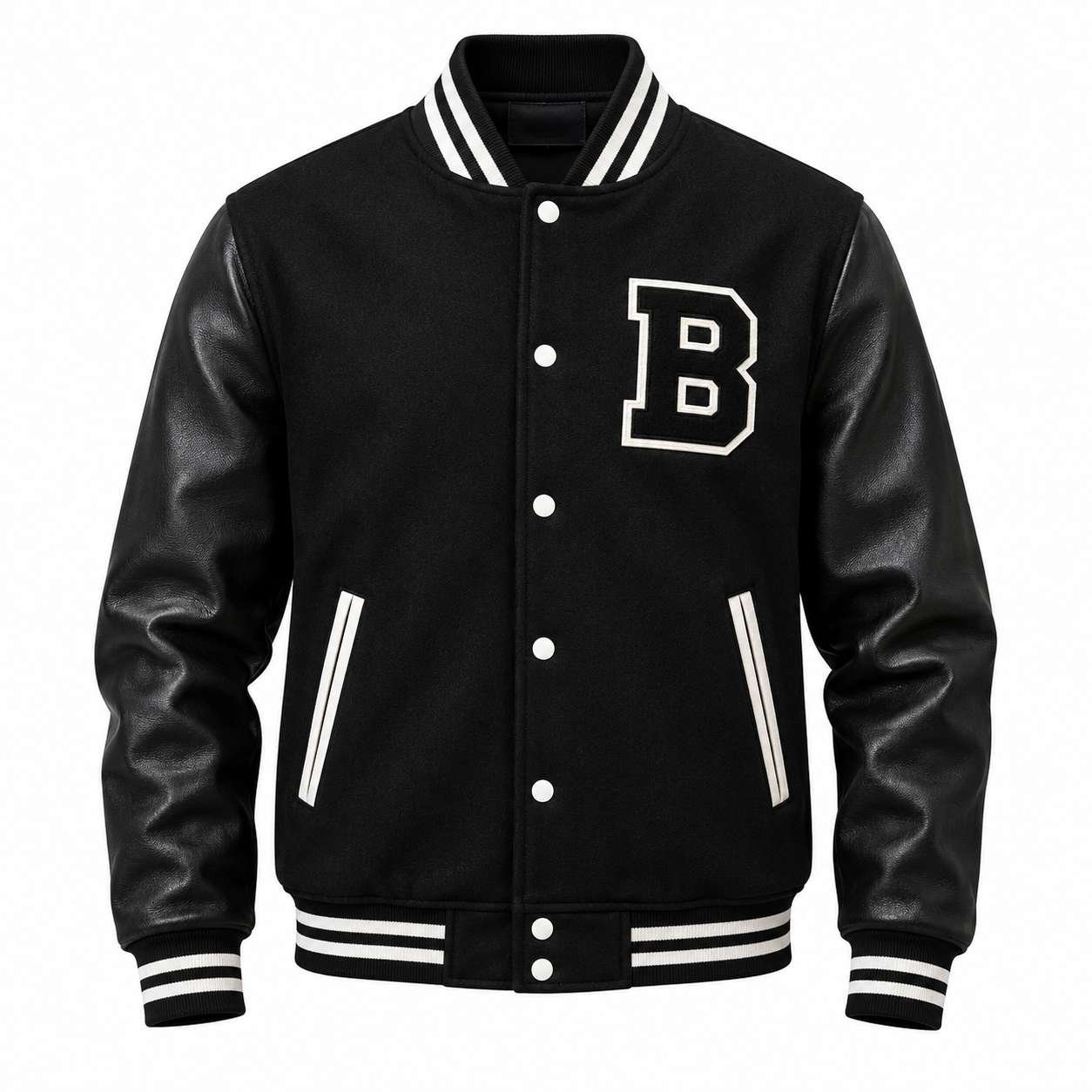 Custom Black Varsity Jacket Manufacturer | Wool, Leather & Custom Letterman Jackets